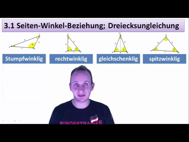 Seiten-, Winkelbeziehung, Dreiecksungleichung (Aufgabe ...